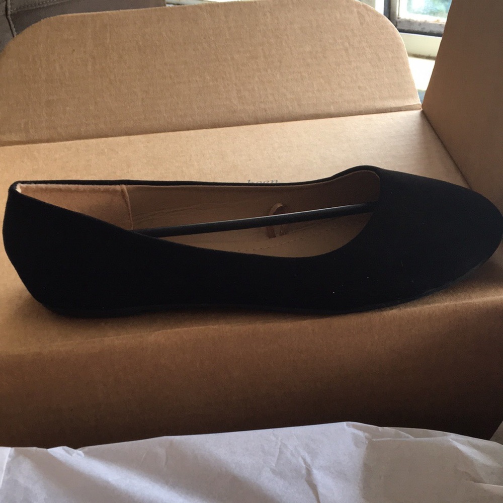 Black Suede Flats